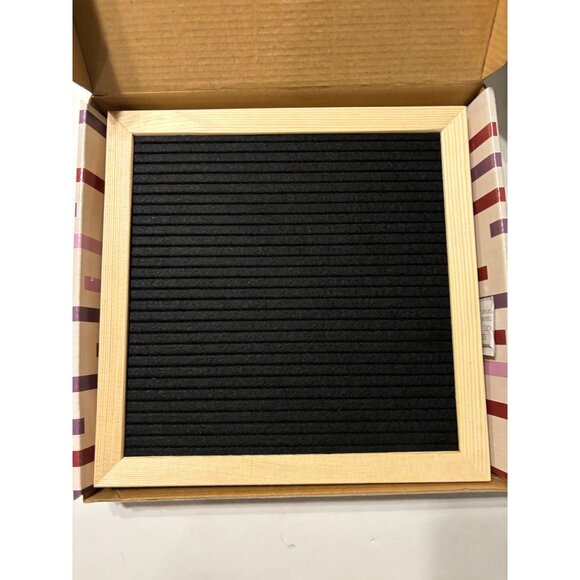 XO Sienna Felt Message Board With Letters 10x10" Black & Natural - Picture 5 of 6